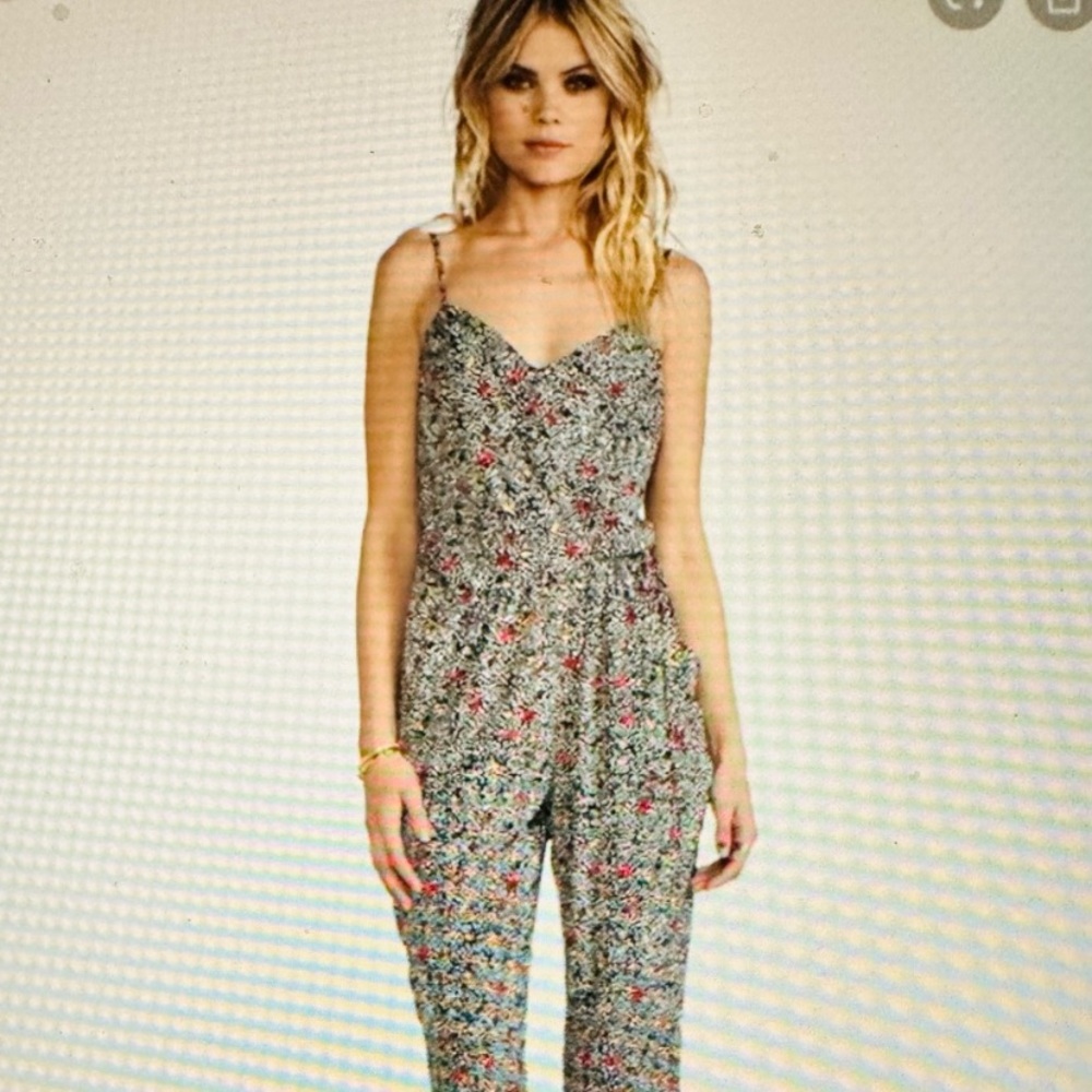 Anthropologie silky and colourful jumpsuit